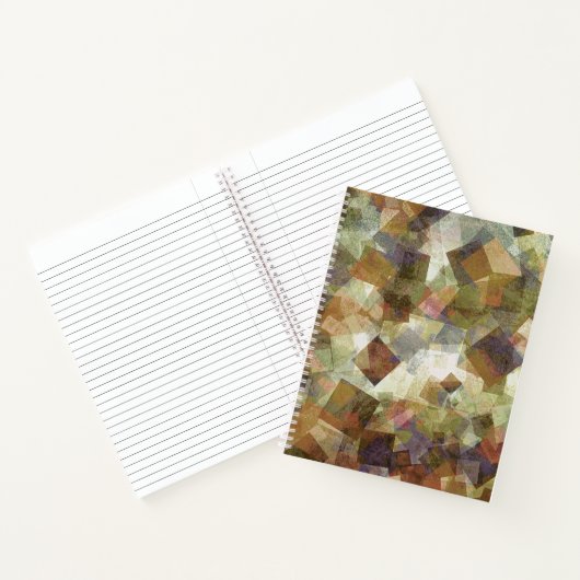 Lichte abstracte vierkanten notitieboek (Binnen)