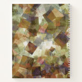 Lichte abstracte vierkanten notitieboek (Achterkant)