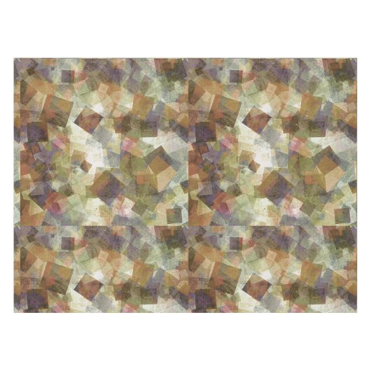 Lichte abstracte vierkanten tafelkleed (Voorkant (Horizontaal))