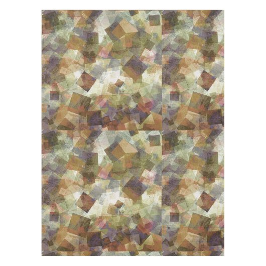 Lichte abstracte vierkanten tafelkleed (Voorkant)