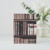 Lichte Academia Esthetische boekenplank Briefkaart (Staand voorkant)