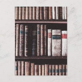 Lichte Academia Esthetische boekenplank Briefkaart