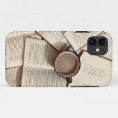 Lichte Academia Esthetische koffie en boeken Case-Mate iPhone Case (Achterkant (horizontaal))