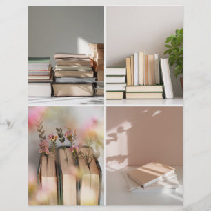Lichte Academische Gezellige Boekcollage Scrapbook