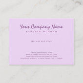 Lichte achtergrond Paarse  Lace Busi Visitekaartje (Achterkant)