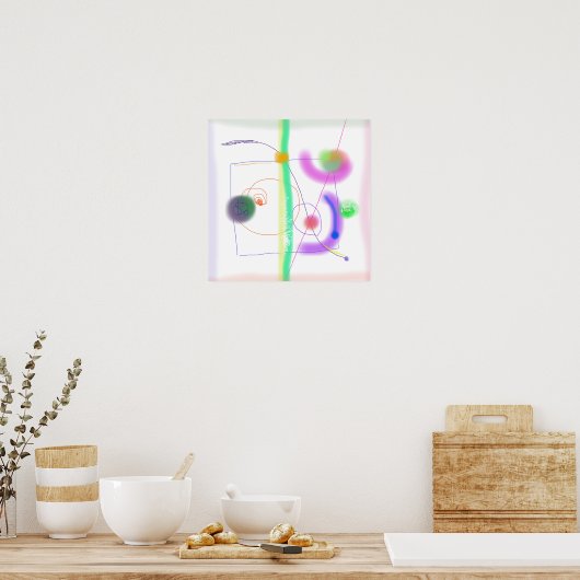 Lichte achtergrond poster (Keuken)