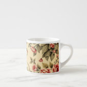 Lichte achtergrond vintage bloemendesign espresso kop (Rechts)