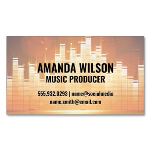 Lichte achtergrond voor Equalizer Magnetisch Visitekaartje