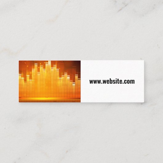 Lichte achtergrond voor Equalizer Mini Visitekaartje (Achterkant)