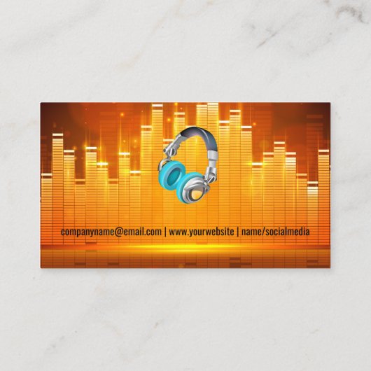 Lichte achtergrond voor Equalizer Visitekaartje (Achterkant)