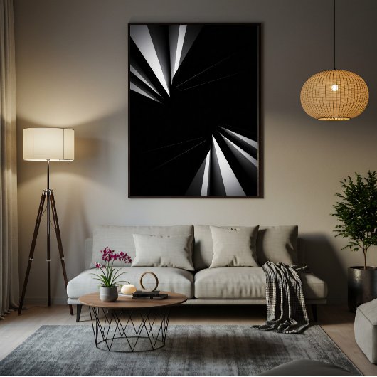 Lichte Afgrond Geometrie Canvas Afdruk