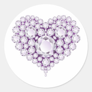 Lichte Amethyst-Pareltjes Ronde Sticker