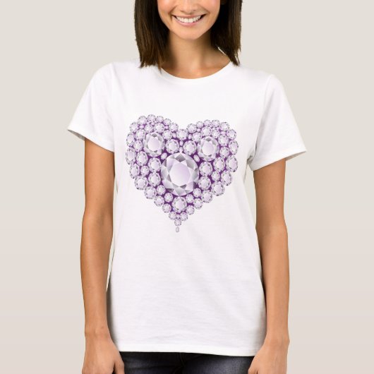 Lichte Amethyst-Pareltjes T-shirt (Voorkant)