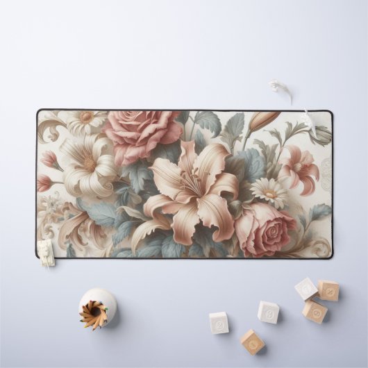 Lichte Antiek bloemen perfectie Bureaumat (Kindertafel)