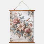 Lichte Antiek bloemen perfectie Hangend Wandkleed (Voorkant)