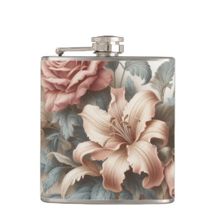 Lichte Antiek bloemen perfectie Heupfles