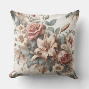 Lichte Antiek bloemen perfectie Kussen