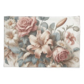 Lichte Antiek bloemen perfectie Kussensloop (Achterkant)