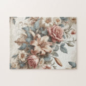 Lichte Antiek bloemen perfectie Legpuzzel (Horizontaal)