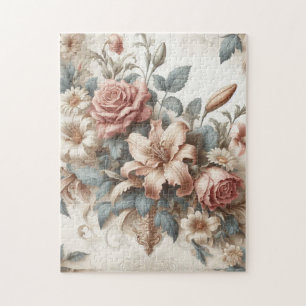 Lichte Antiek bloemen perfectie Legpuzzel