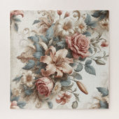 Lichte Antiek bloemen perfectie Legpuzzel (Horizontaal)