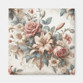 Lichte Antiek bloemen perfectie Magneet (Voorkant)