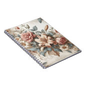Lichte Antiek bloemen perfectie Notitieboek (Rechterzijde)