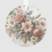 Lichte Antiek bloemen perfectie Ornament (achterkant)