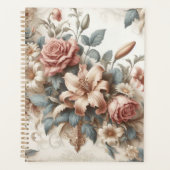 Lichte Antiek bloemen perfectie Planner (Voorkant)