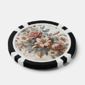 Lichte Antiek bloemen perfectie Poker Chips (Enkel)