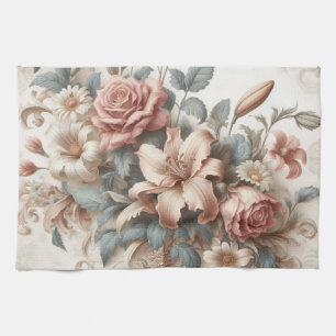 Lichte Antiek bloemen perfectie Theedoek