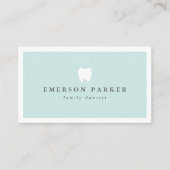 Lichte aqua blue tandarts logo modern visitekaartje (Voorkant)