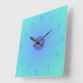 Lichte Aqua/Groene Mauve Center >Plain Wall Klokke Vierkante Klok (Hoek)