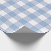 Lichte Baby Blue Buffalo Plaid Cadeaupapier (Hoek)
