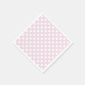 Lichte Baby Roze en Witte Polka Dots Birthday Part Servet (Hoek)