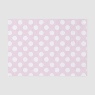 Lichte Baby Roze en Witte Polka Dots Birthday Part Tissuepapier
