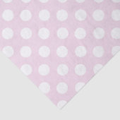 Lichte Baby Roze en Witte Polka Dots Birthday Part Tissuepapier (Detail)