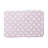 Lichte Baby roze en witte pooldots Badmat (Voorkant)