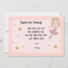 Lichte Ballerina Dankkaart Bedankkaart