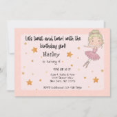 Lichte Ballerina Party Uitnodiging (Voorkant)