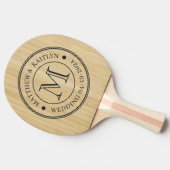 Lichte Bamboe Trouw Monogram Tafeltennisbatje (Zijkant)
