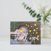 Lichte Bedankt | Afstuderen Foto bedankt Briefkaart (Staand voorkant)