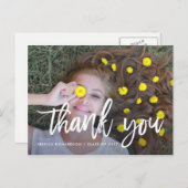 Lichte Bedankt | Afstuderen Foto bedankt Briefkaart (Voorkant / Achterkant)