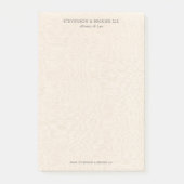 Lichte Beige Linnen Textuur Persoonlijk Post-it® Notes (Voorkant)