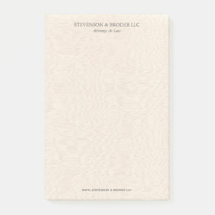 Lichte Beige Linnen Textuur Persoonlijk Post-it® Notes