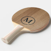 Lichte Berkenhout Monogram Tafeltennisbatje (Voorkant Gekanteld)