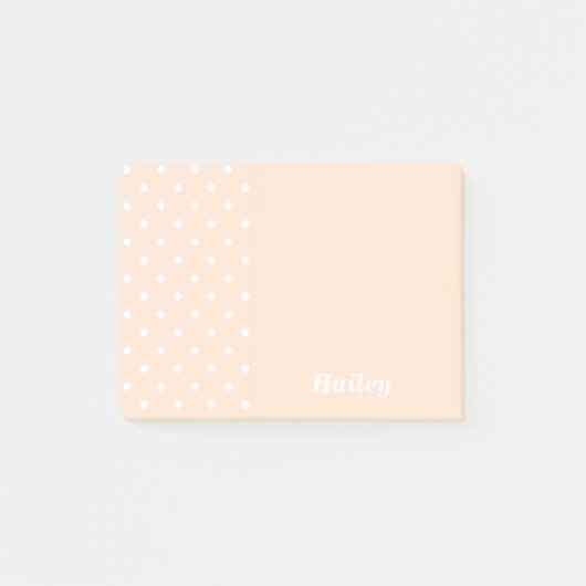 Lichte Bisque Polka Dot Persoonlijke Post Het merk Post-it® Notes (Voorkant)