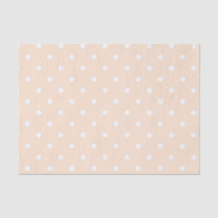 Lichte Bisque Polka Dots Tissuepapier