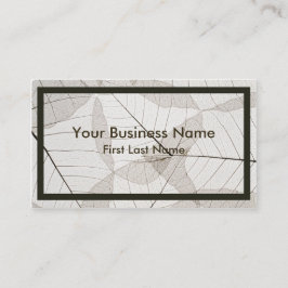 Lichte bladartistieke visitekaartjes