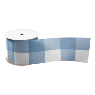 LICHTE BLAUW EN WITTE BUFFALO CONTROLE SATIN RIBBO SATIJNEN LINT